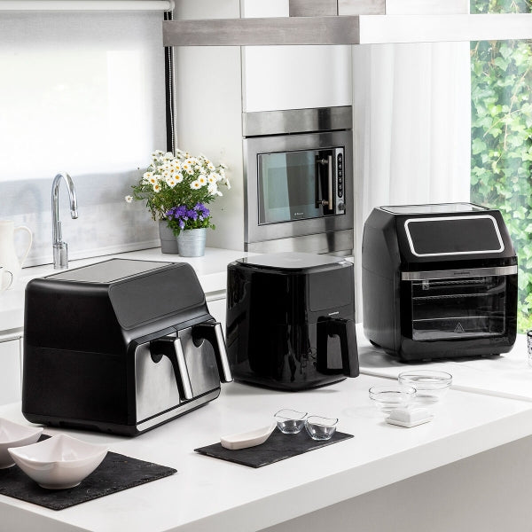 AIRFRYER INNOVAGOODS FRYINN PRO MAX 12000 MUSTA 1800 W 12 L RUOSTUMATON TERÄS