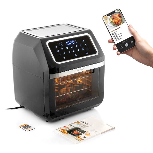 AIRFRYER INNOVAGOODS FRYINN PRO MAX 12000 MUSTA 1800 W 12 L RUOSTUMATON TERÄS