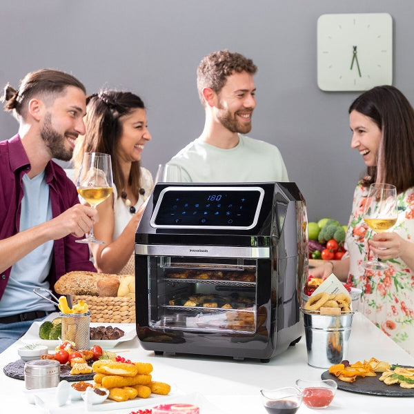 AIRFRYER INNOVAGOODS FRYINN PRO MAX 12000 MUSTA 1800 W 12 L RUOSTUMATON TERÄS