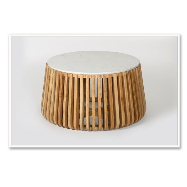 OLOHUONEEN PÖYTÄ DKD HOME DECOR MARMORI MANGOPUU 85 X 85 X 45 CM