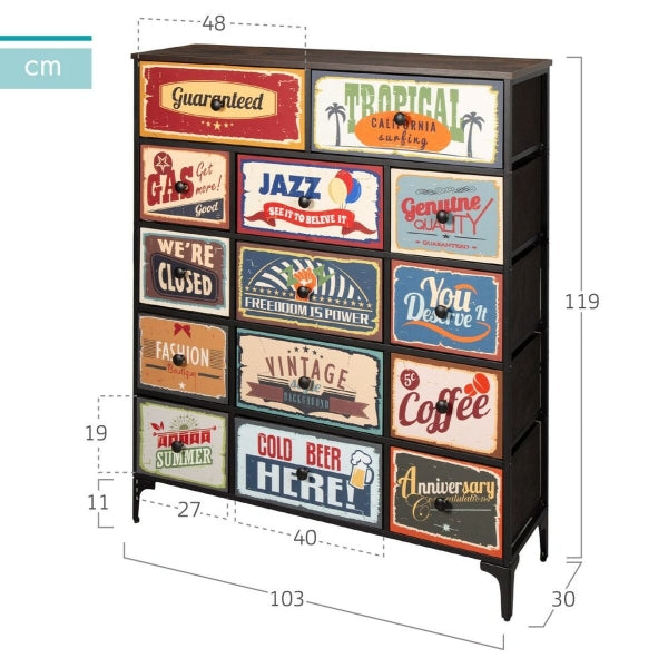 Kaappi MAX HOME VINTAGE 103 X 119 X 30 CM