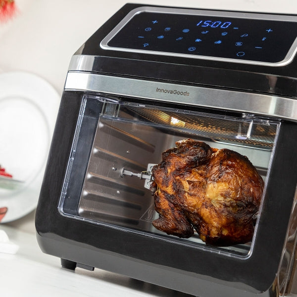 AIRFRYER INNOVAGOODS FRYINN PRO MAX 12000 MUSTA 1800 W 12 L RUOSTUMATON TERÄS