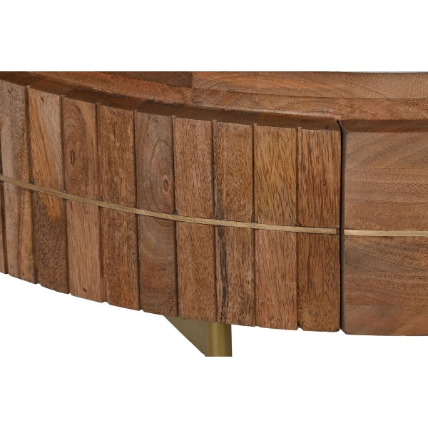 OLOHUONEEN PÖYTÄ DKD HOME DECOR MARMORI MANGOPUU (85 X 85 X 45 CM)