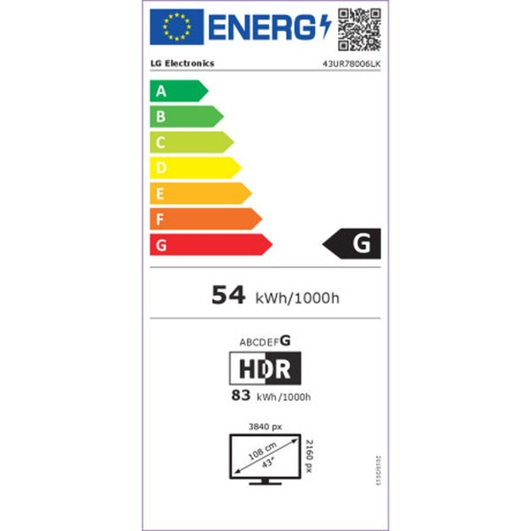 Televisio LG 43UR78006LK.AEU 43" 4K Ultra HD LCD