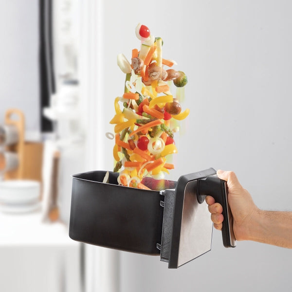AIRFRYER kahdella korilla INNOVAGOODS FRYINN DOUBLE 8000 MUSTA 3400 W 8 L RUOSTUMATON TERÄS