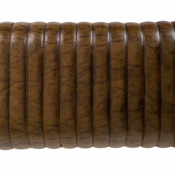Penkki Alexandra House Living Brown Natural Leather Mango wood 35 x 76 x 120 cm