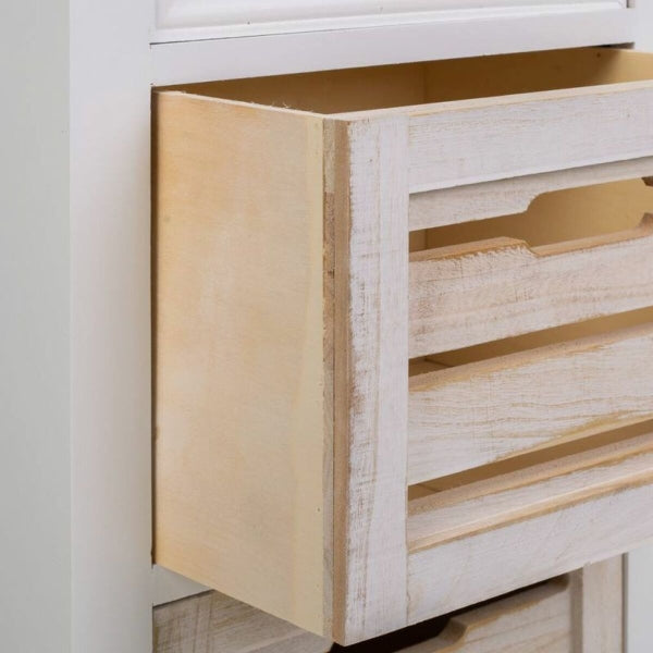 Kaappi Chest of drawers Alexandra House Living White Brown Paolownia wood MDF Wood 30 x 68 x 40 cm