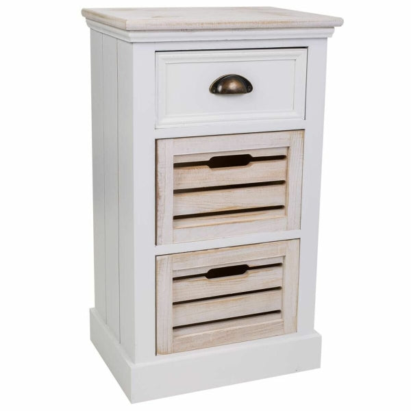 Kaappi Chest of drawers Alexandra House Living White Brown Paolownia wood MDF Wood 30 x 68 x 40 cm