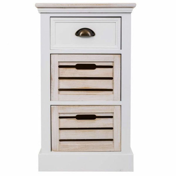 Kaappi Chest of drawers Alexandra House Living White Brown Paolownia wood MDF Wood 30 x 68 x 40 cm