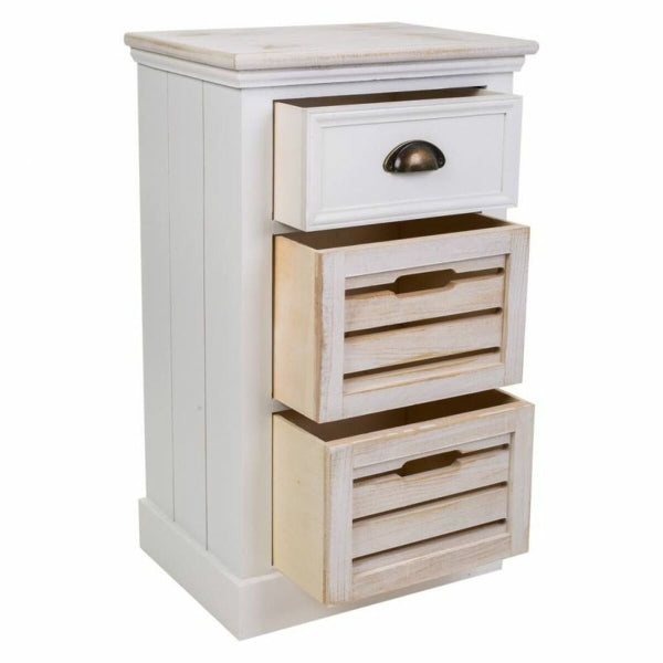 Kaappi Chest of drawers Alexandra House Living White Brown Paolownia wood MDF Wood 30 x 68 x 40 cm