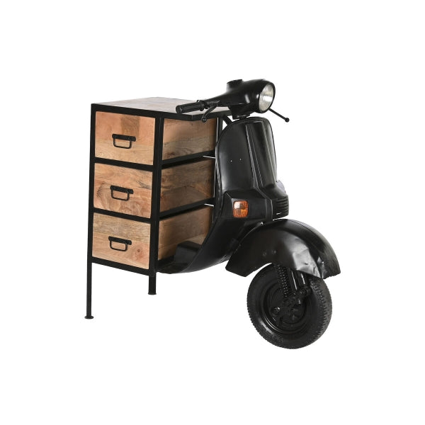 Pöytä Home ESPRIT Brown Black Iron Mango wood Motorbike Loft Worn 100 x 68 x 105 cm