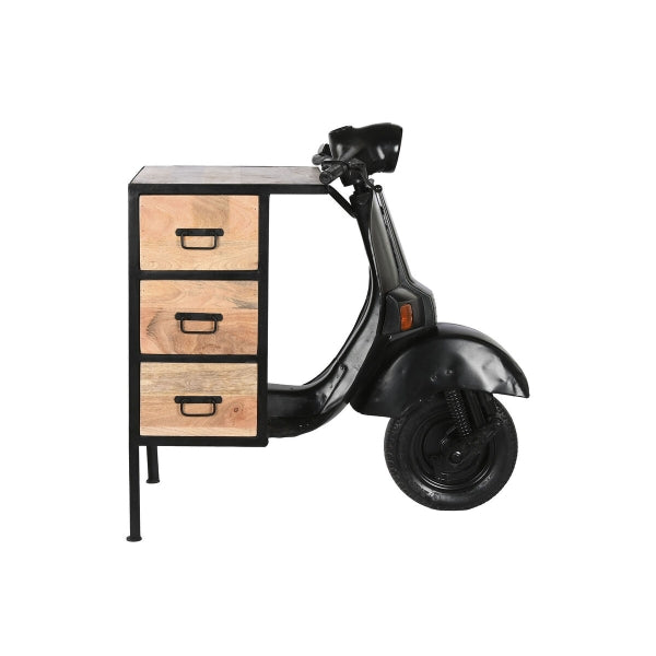 Pöytä Home ESPRIT Brown Black Iron Mango wood Motorbike Loft Worn 100 x 68 x 105 cm