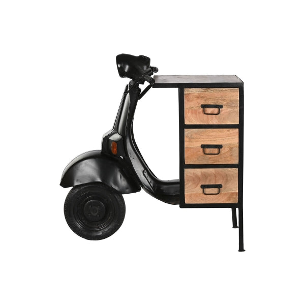 Pöytä Home ESPRIT Brown Black Iron Mango wood Motorbike Loft Worn 100 x 68 x 105 cm