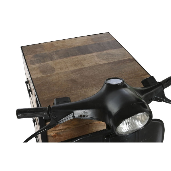 Pöytä Home ESPRIT Brown Black Iron Mango wood Motorbike Loft Worn 100 x 68 x 105 cm