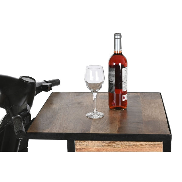 Pöytä Home ESPRIT Brown Black Iron Mango wood Motorbike Loft Worn 100 x 68 x 105 cm