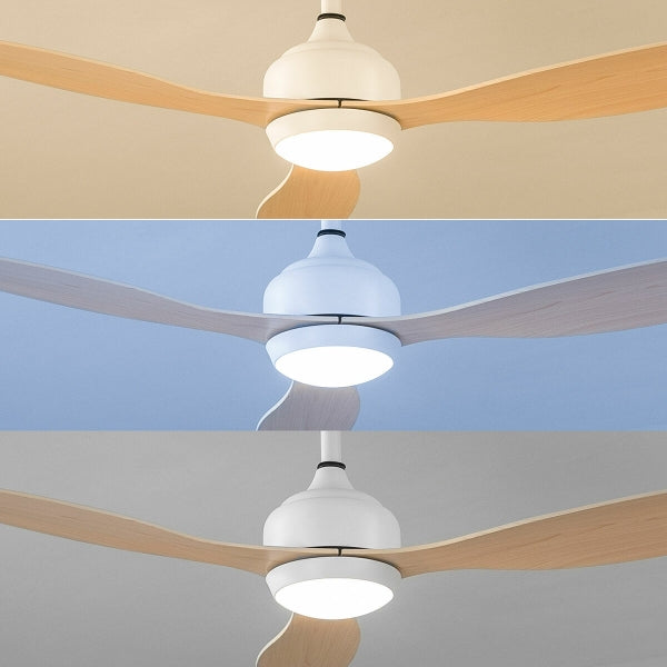 Kattotuuletin LED Ceiling Fan with 3 ABS Blades Wuled InnovaGoods Wood 36 W 52" Ø132 cm