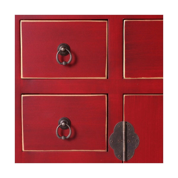 Kaappi ORIENTE 73 x 26 x 90 cm Red Wood