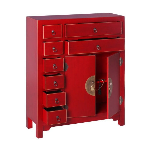Kaappi ORIENTE 73 x 26 x 90 cm Red Wood