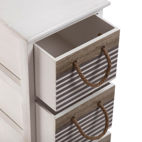 Kaappi Chest of drawers Versa Tabo Textile Paolownia wood 32 x 81 x 26 cm