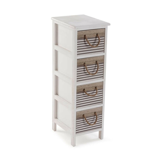 Kaappi Chest of drawers Versa Tabo Textile Paolownia wood 32 x 81 x 26 cm