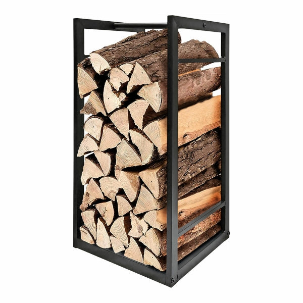 Puiden säilytysteline EDM 85766 Black Metal 33 x 33 x 68 cm Log Stand EDM 85766 Black Metal 33 x 33 x 68 cm Log Stand EDM 85766 Black Metal 33 x 33 x 68 cm